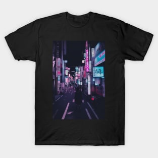 Experience the past, present, and future of Japan all in one neon-lit alleyway T-Shirt